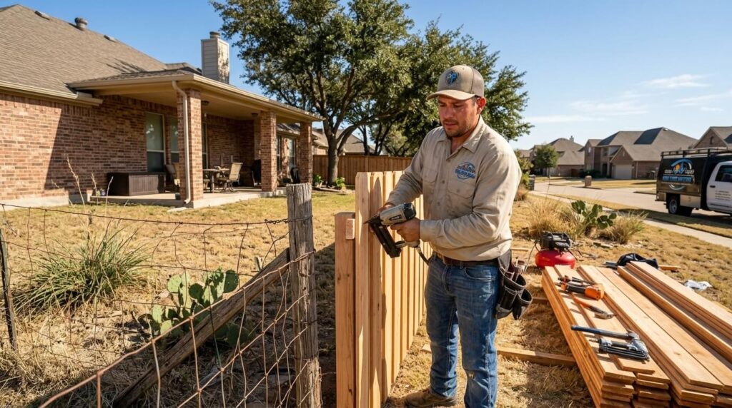 New fence installation in Frisco